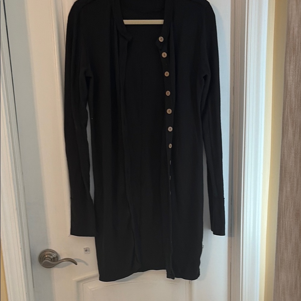 We The Free Black Button-Up Cardigan